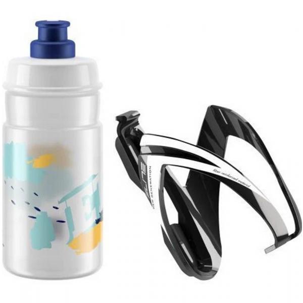 Elite KIT CEO košík + láhev 0,35L čirá/modrá