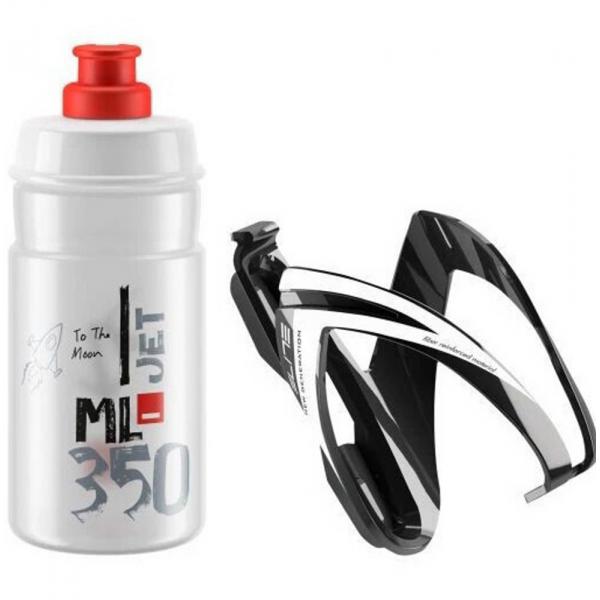 Elite KIT CEO košík + láhev 0,35L čirá/červená