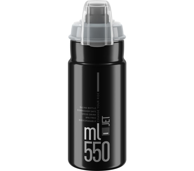 ELITE láhev JET PLUS 22' černá/šedé logo, 550 ml