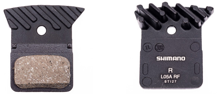 SHIMANO brzdové destičky L05A-RF polymer+chladič Flat mount 1 pár