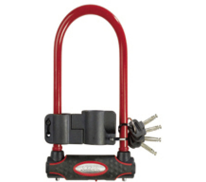 MasterLock zámek podkova, 13 mm x 280 mm x 110 mm, klíč, červená (8195)