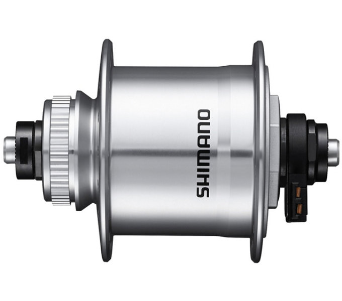 SHIMANO dynamo nába Ostatní DH-UR700-3D pro kotouč (CL) 3,0W/6V 32 děr QR (133mm) stříbrná bal