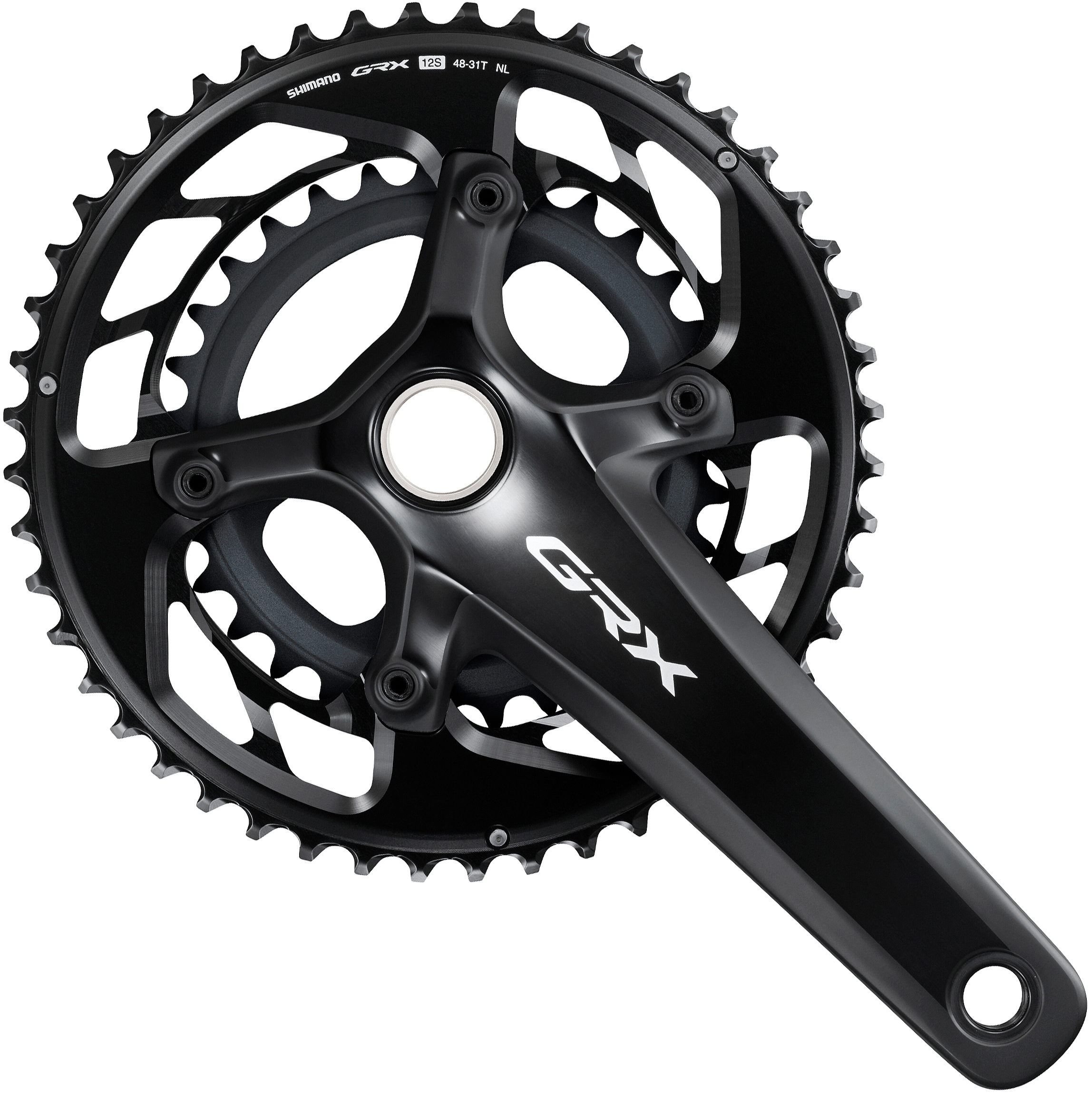 SHIMANO kliky GRX FC-RX820-2 integr.klika 2x12 175 mm 48x31z bez BB misek bal