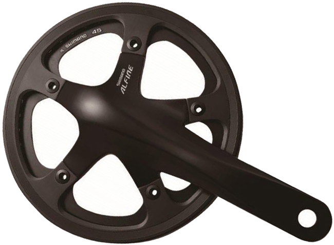 SHIMANO kliky ALFINE FC-S501 integr.klika 1x8 170 mm 39z černé +BB misky + single kryt bal