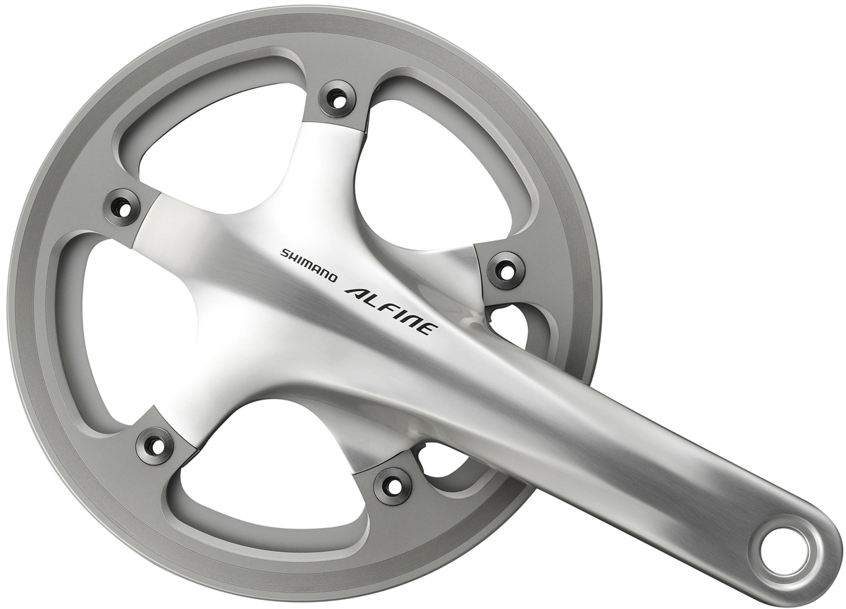 SHIMANO kliky ALFINE FC-S501 integr.klika 1x8 170 mm 39z stříbrné +BB misky + single kryt bal