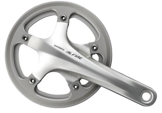 SHIMANO kliky ALFINE FC-S501 integr.klika 1x8 170 mm 45z stříbrné +BB misky + double kryt bal
