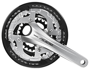 SHIMANO kliky ALIVIO FC-T4060 integr.klika 3x9 175 mm 44x32x22z bez BB misek s krytem černé