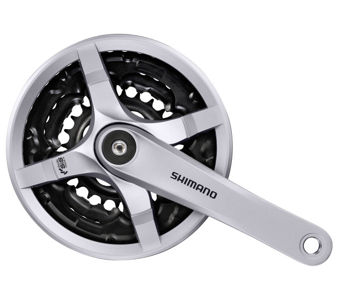 SHIMANO kliky TOURNEY FC-TY501 4hran 3x6/7/8 170mm 42x34x24z s krytem stříbrné
