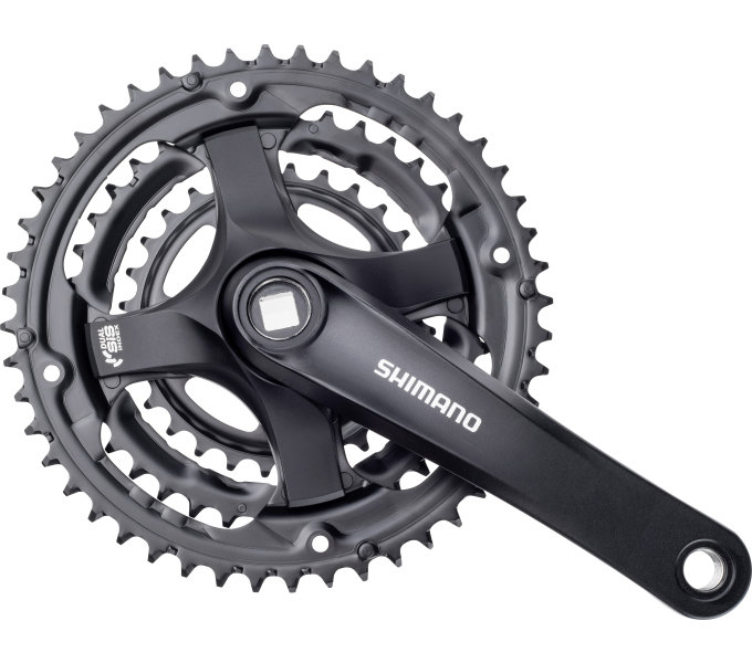 SHIMANO kliky TOURNEY FC-TY501 4hran 3x6/7/8 170mm 48x38x28z bez krytu černé