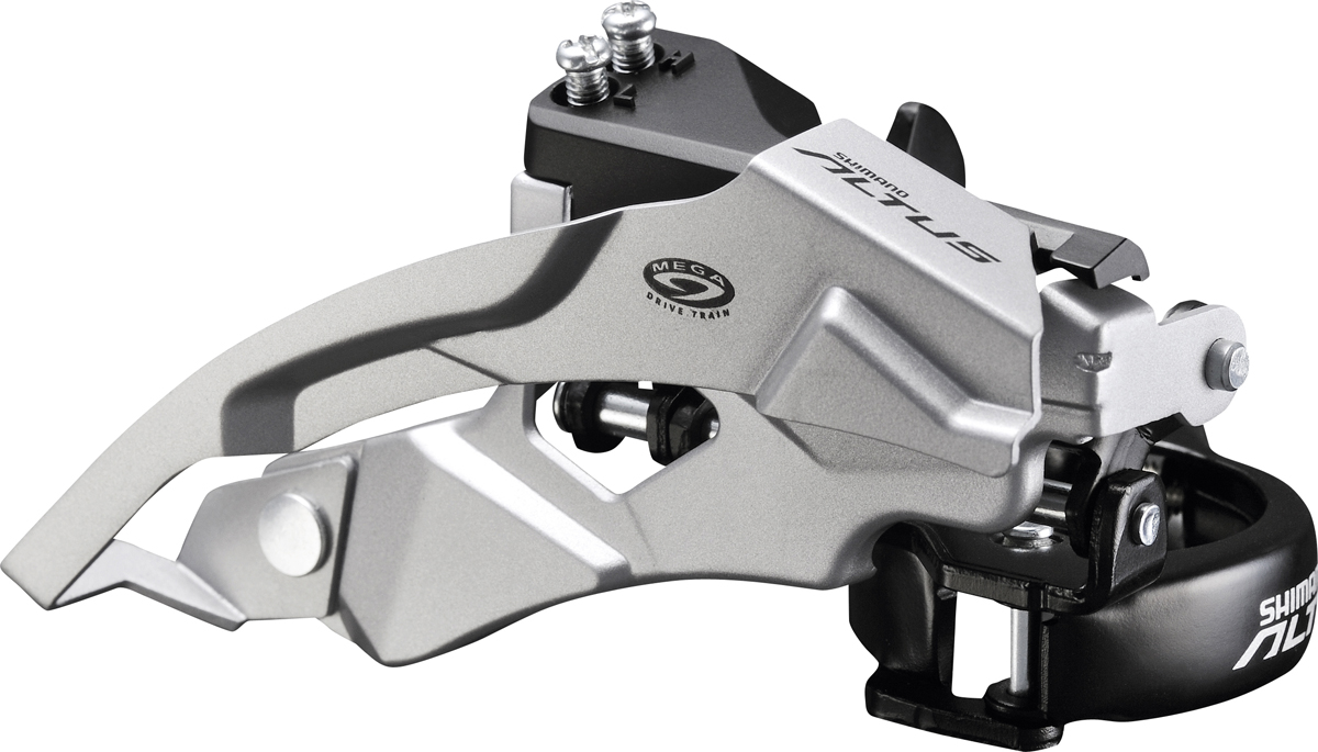 SHIMANO přesmykač ALTUS FD-M370 MTB pro 3x9 obj. 34,9/31,8 + 28,6 Top-swing dual pull 44/48 z