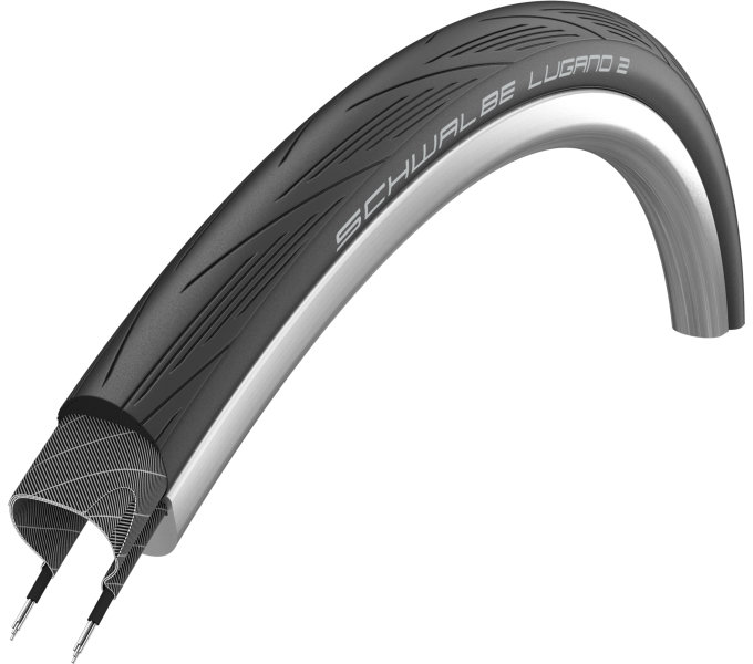 SCHWALBE plášť LUGANO, 25-622, 28 x 1.00, Reinforced, Silica, 490 g, černá