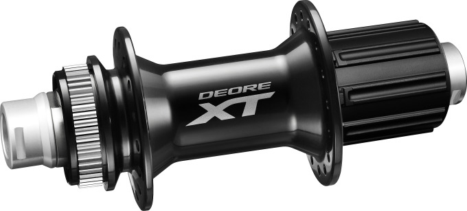 SHIMANO nába zadní XT FH-M8010 pro kotouč (centerlock) 8/9/10/11 rychl 32 děr pro E-thru 12 mm, osa