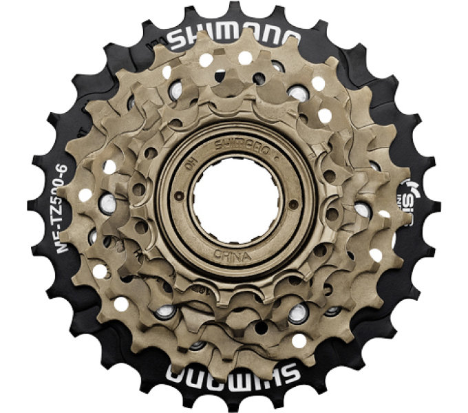 SHIMANO šroubovací vícekolečko TOURNEY MF-TZ500 6 rychl MTB 14 - 28 z. bez krytu pastorků