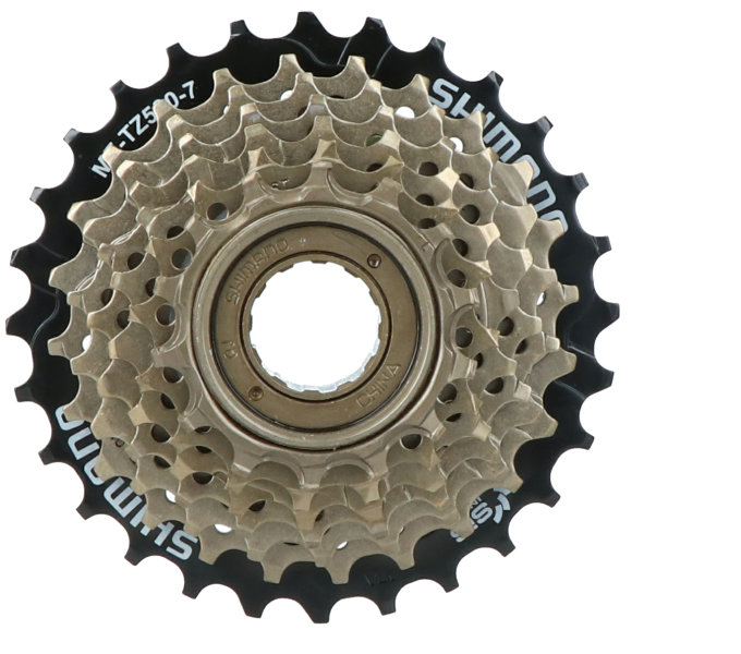 SHIMANO šroubovací vícekolečko TOURNEY MF-TZ500 7 rychl MTB 14 - 28 z. bez krytu pastorků