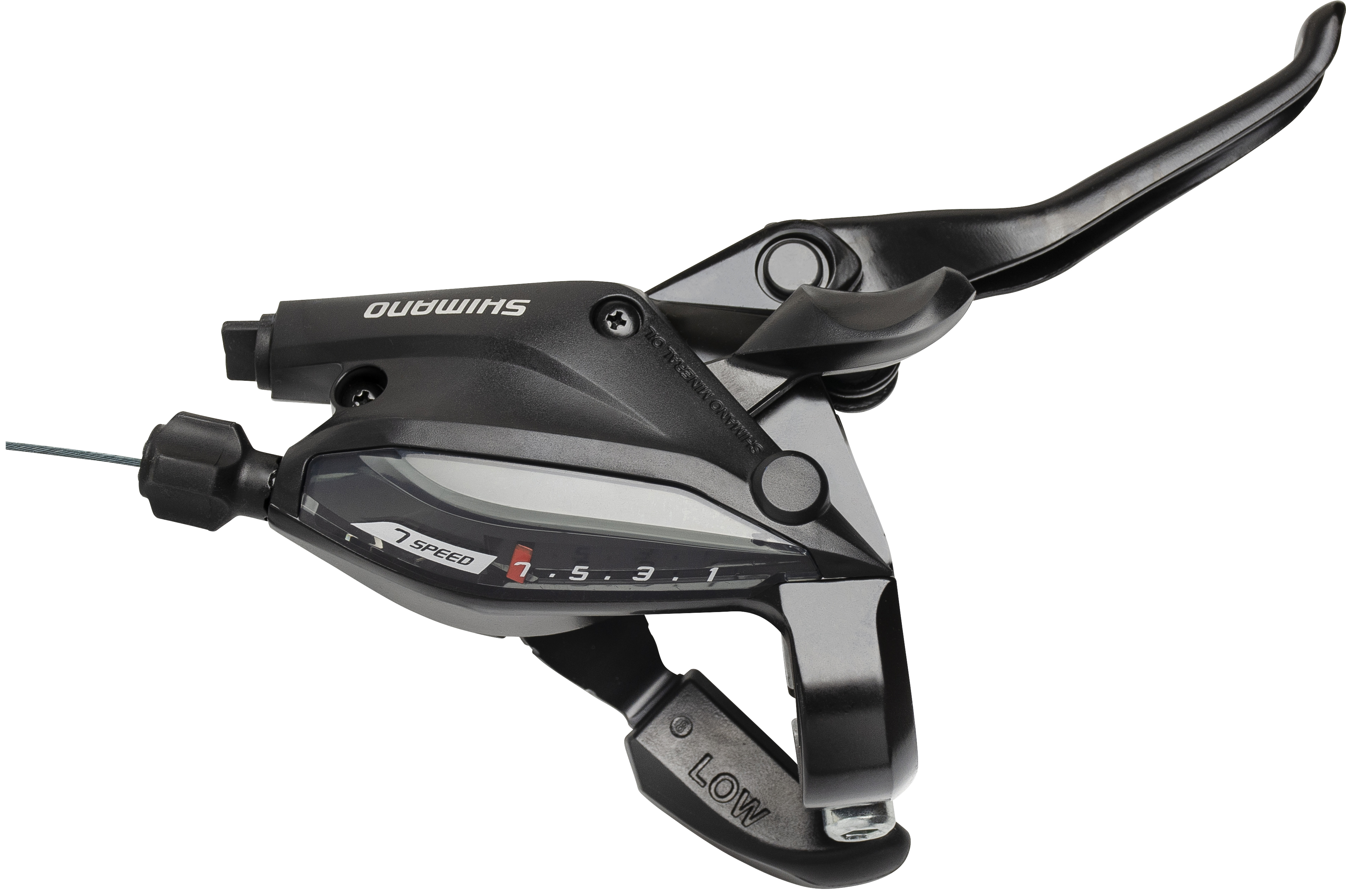 SHIMANO řad/brzd. páka ALTUS ST-EF505-7 MTB/trek pro kot. brzdy pravá 7 rychl černá 3 prstá bal