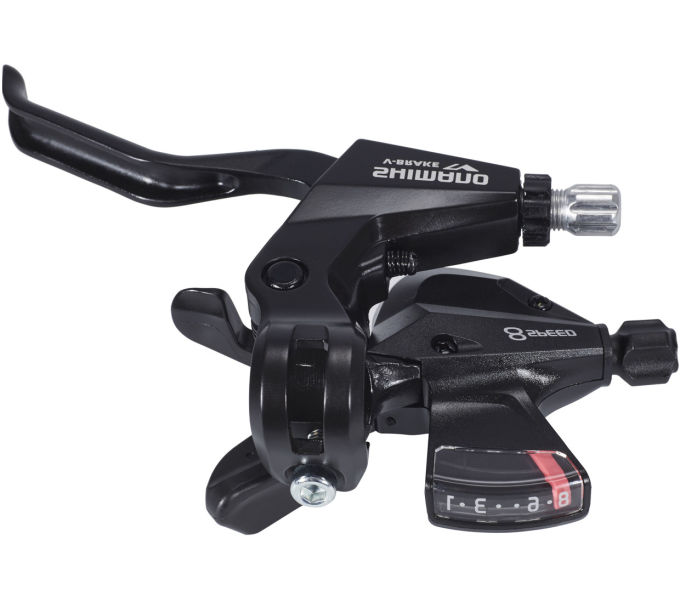 SHIMANO řad/brzd. páka ALTUS ST-M310 MTB/trek pro V-brzdy pravá 8 rychl černá 2 prstá bal