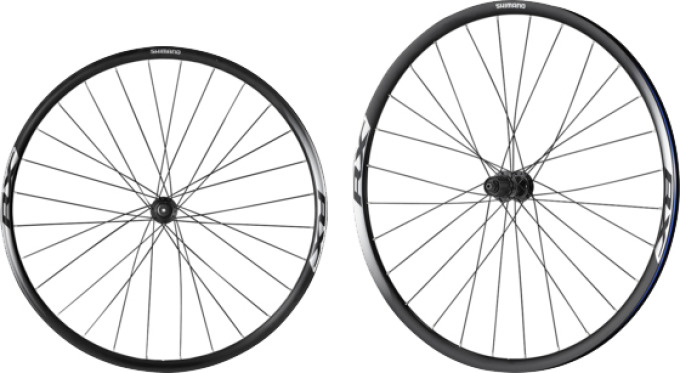 SHIMANO zapl kola WH-RX010 pár černá, př/zad: 28 děr, pro 10/11 rychl, center lock, plášť RU:168 mm