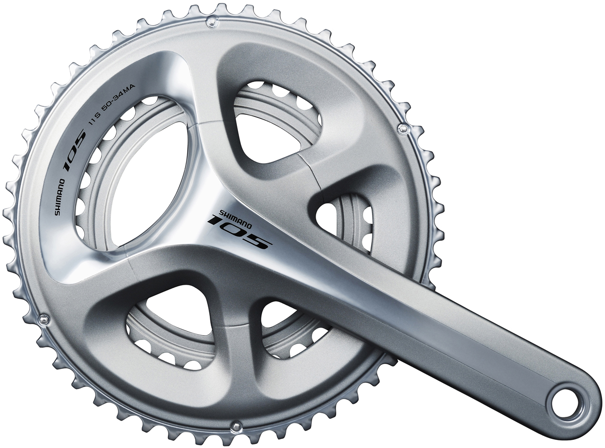 SHIMANO kliky 105 FC-5800 integr.klika 2x11 175 mm 53x39z stříbrná bez BB misek bal