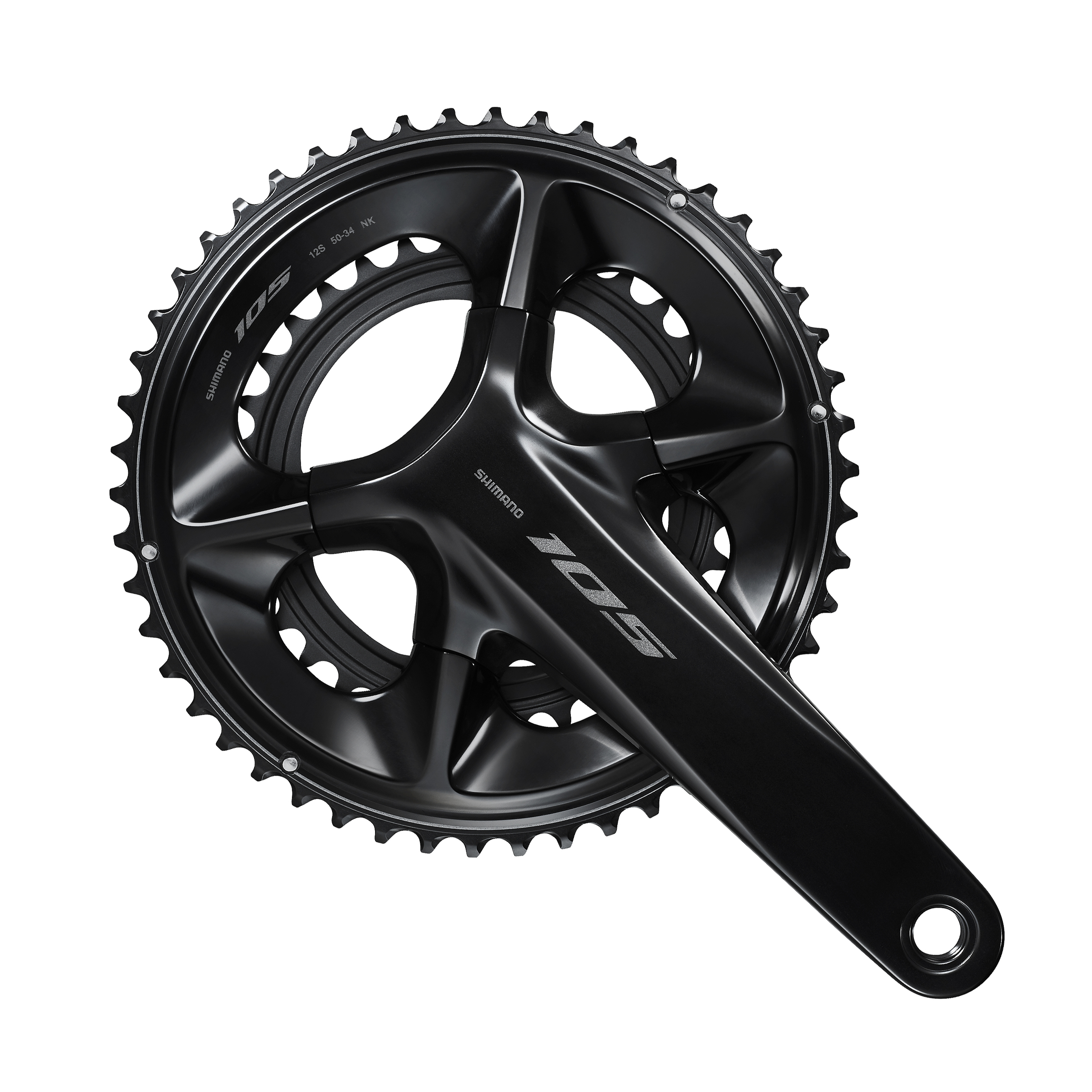 SHIMANO kliky 105 FC-R7100 integr.klika 2x12 170 mm 52x36z černá bez BB misek bal