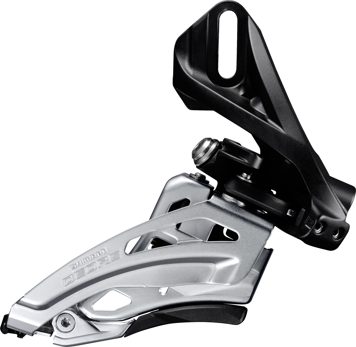 SHIMANO přesmykač DEORE FD-M617 MTB pro 2x10 př mont D-typ Side-swing front pull 36/38 z čer