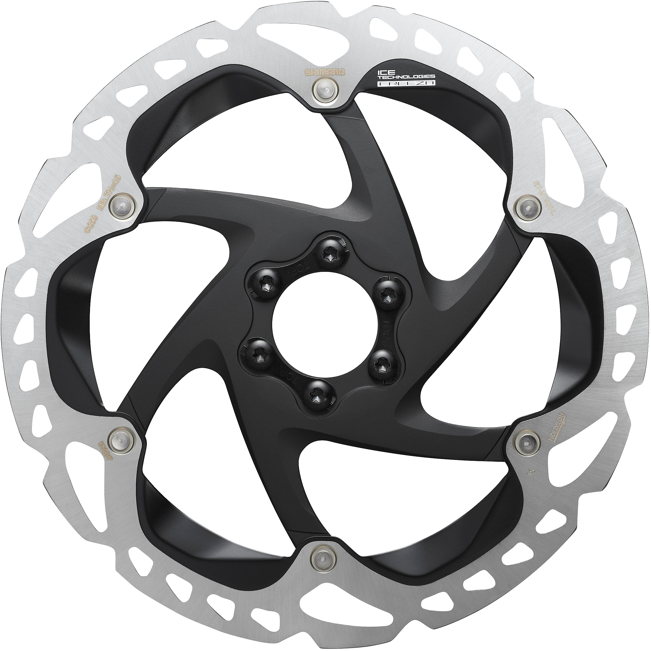 SHIMANO brzdový kotuč OTHERS RT-MT905 6 šroubů 203 mm pro Ice tech bal
