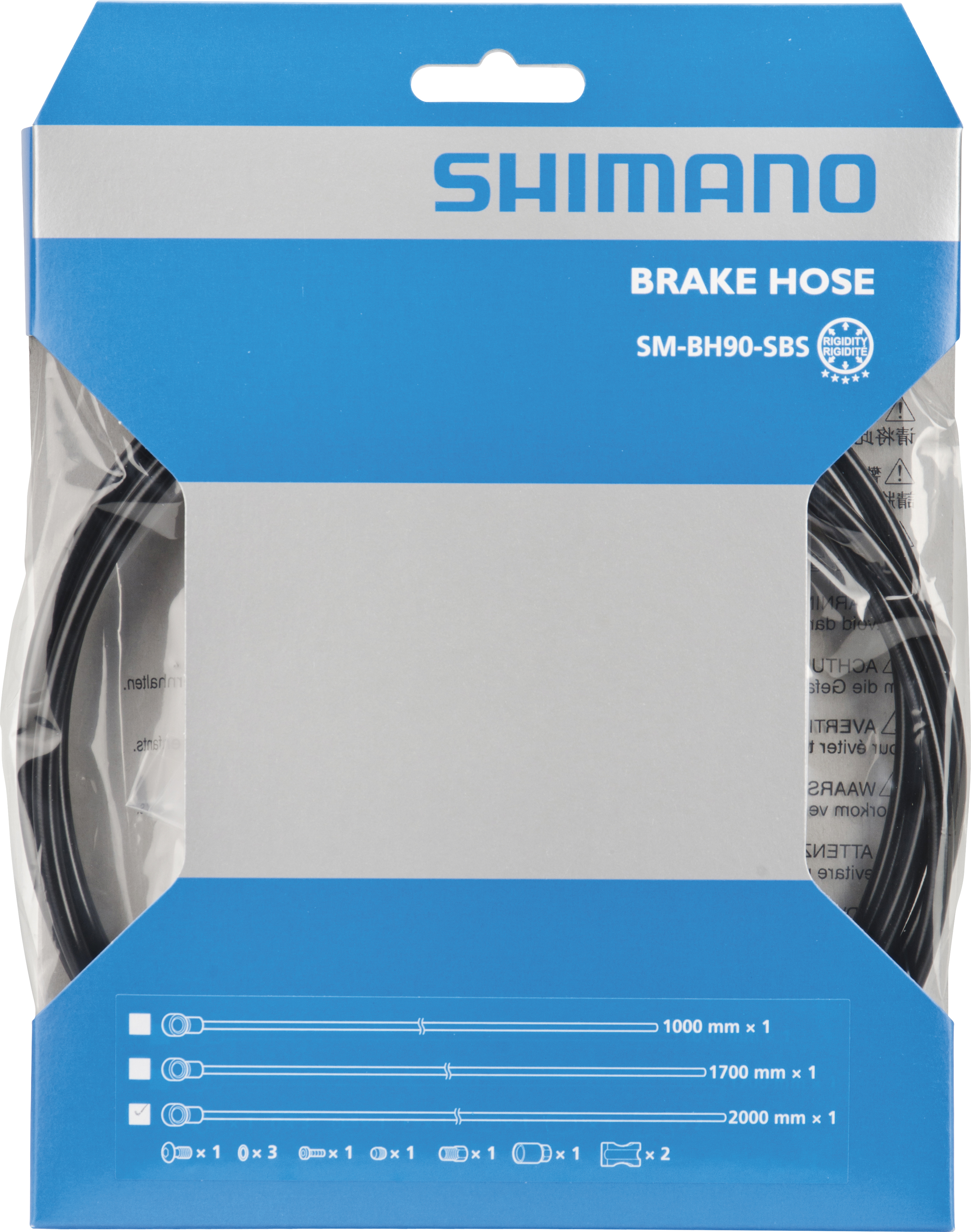 SHIMANO brzdová hadice MTB SM-BH90 SBS-ZEE 2000 mm černá bal