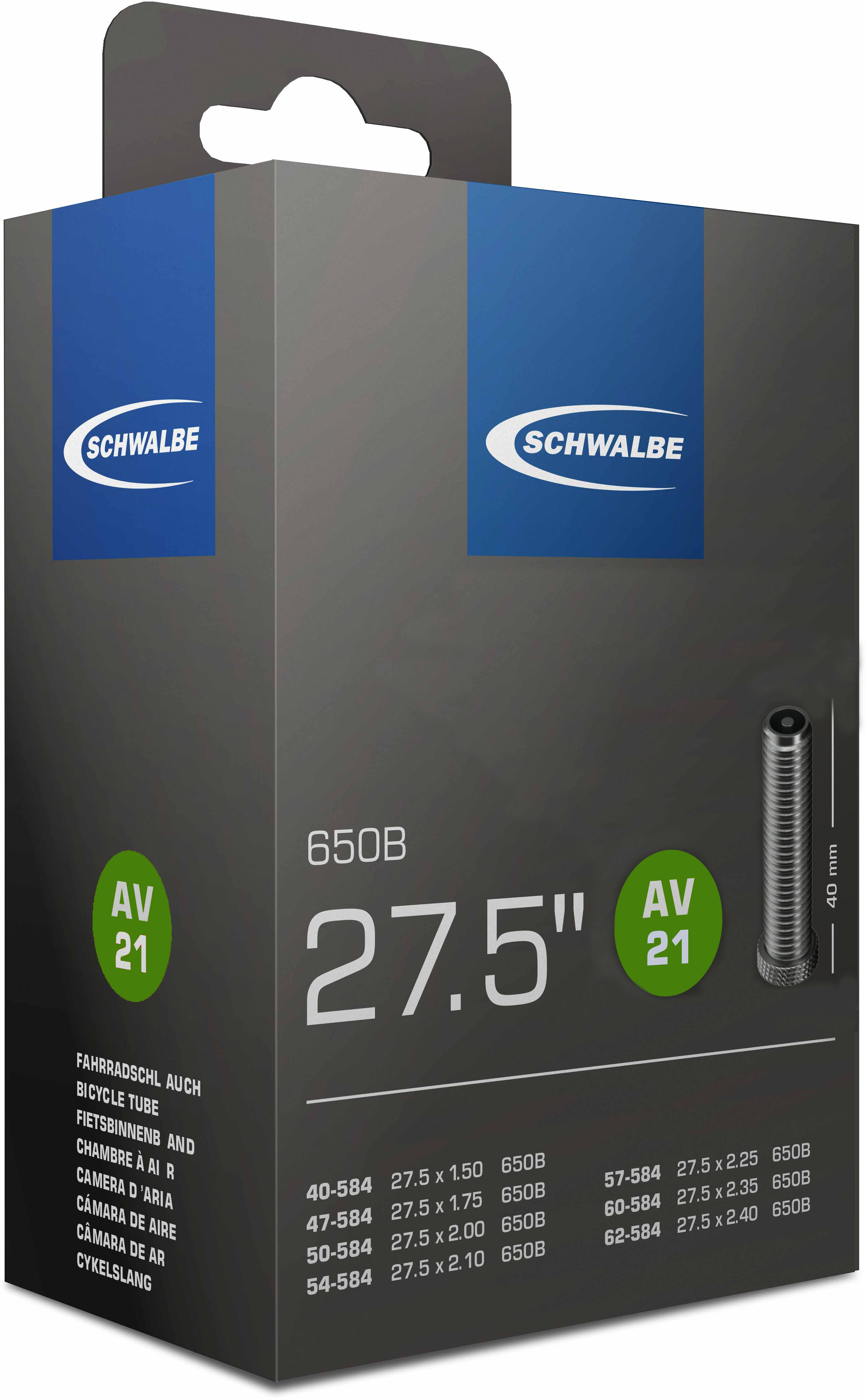 SCHWALBE duše AV21 40/62-584 40MM