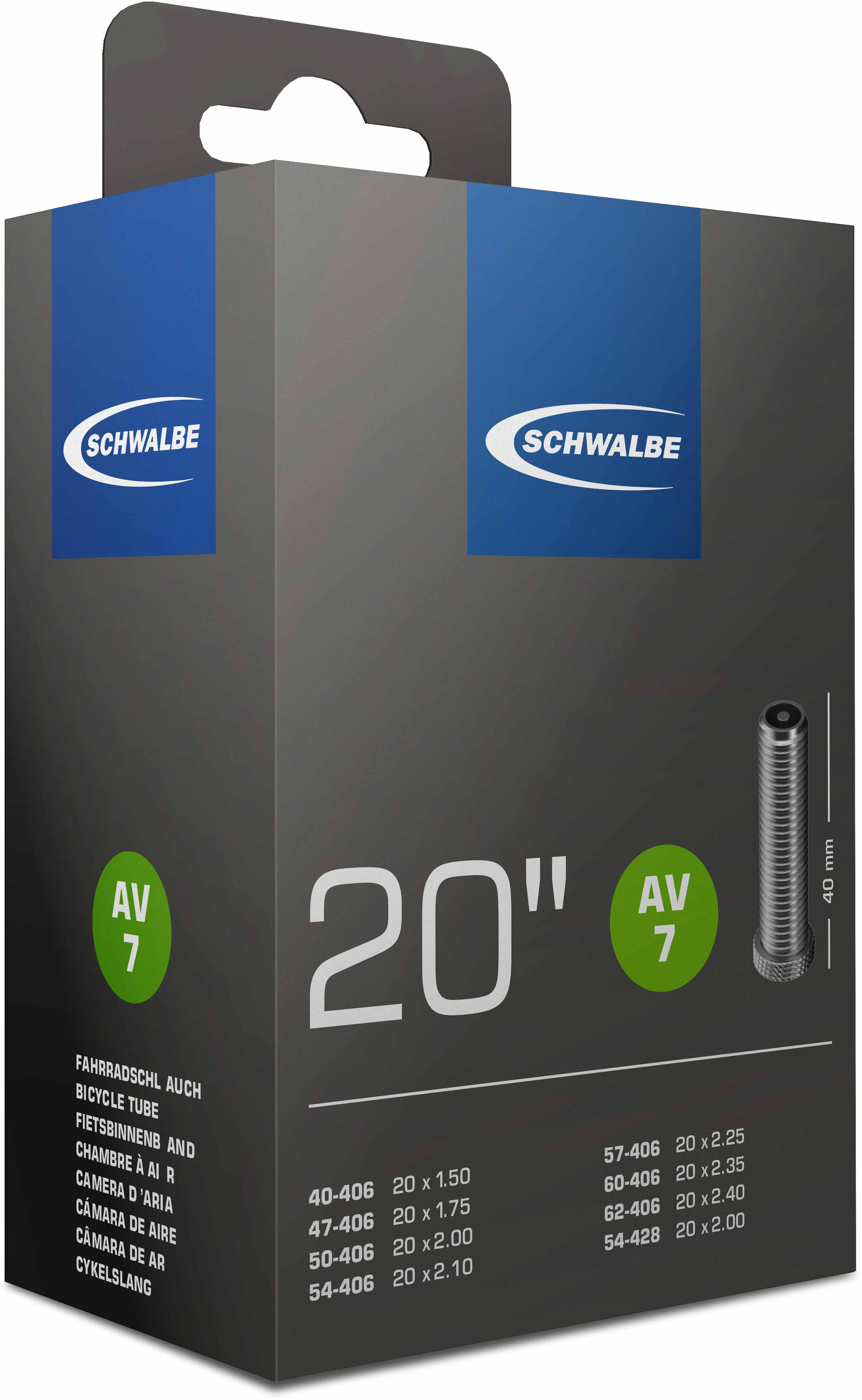 SCHWALBE duše AV7 40/62-406 40MM