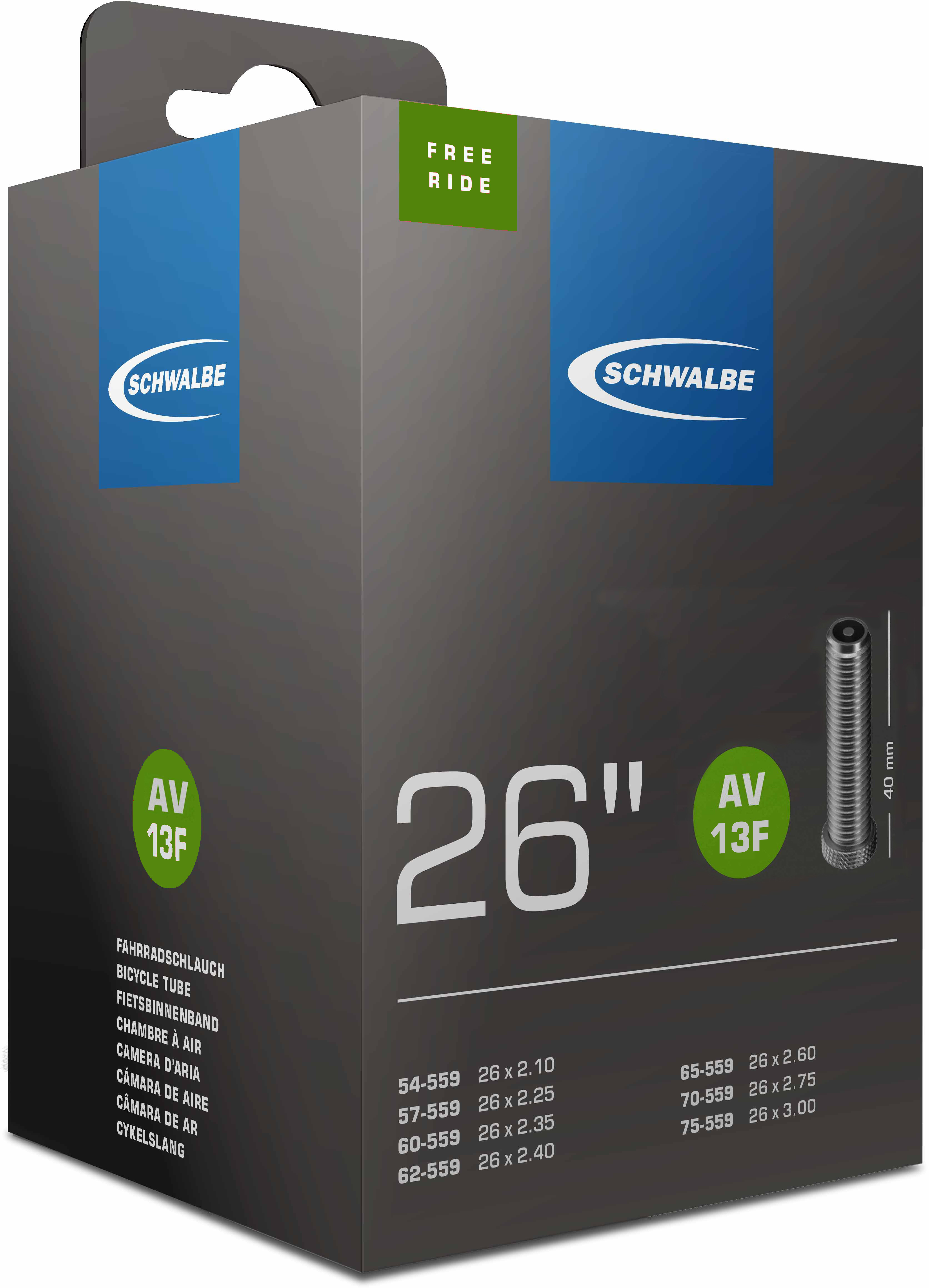 SCHWALBE duše AV13F TR4 FREERIDE 54/75-559 40MM