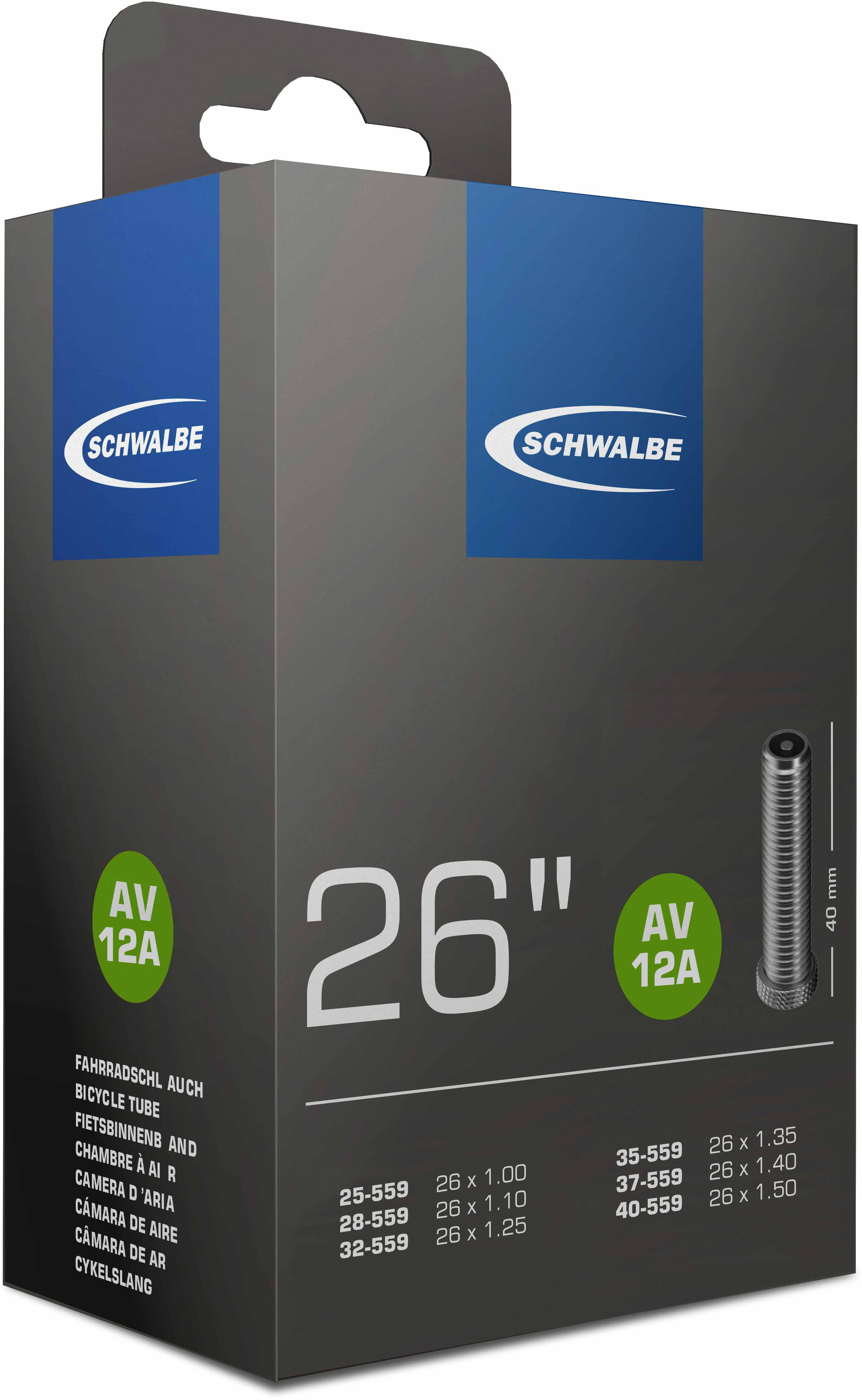 SCHWALBE duše 26. 650C AV12A 25/40-559 40MM