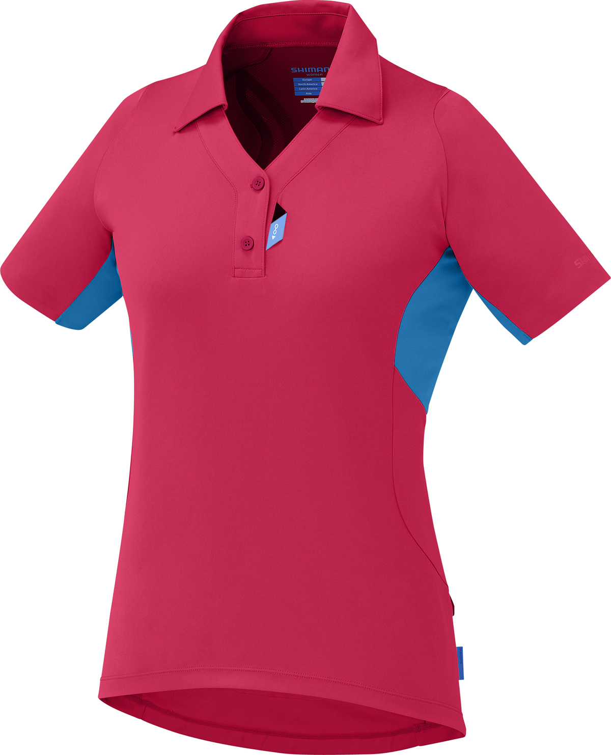 SHIMANO dres polo, dámské, jazzberry, M