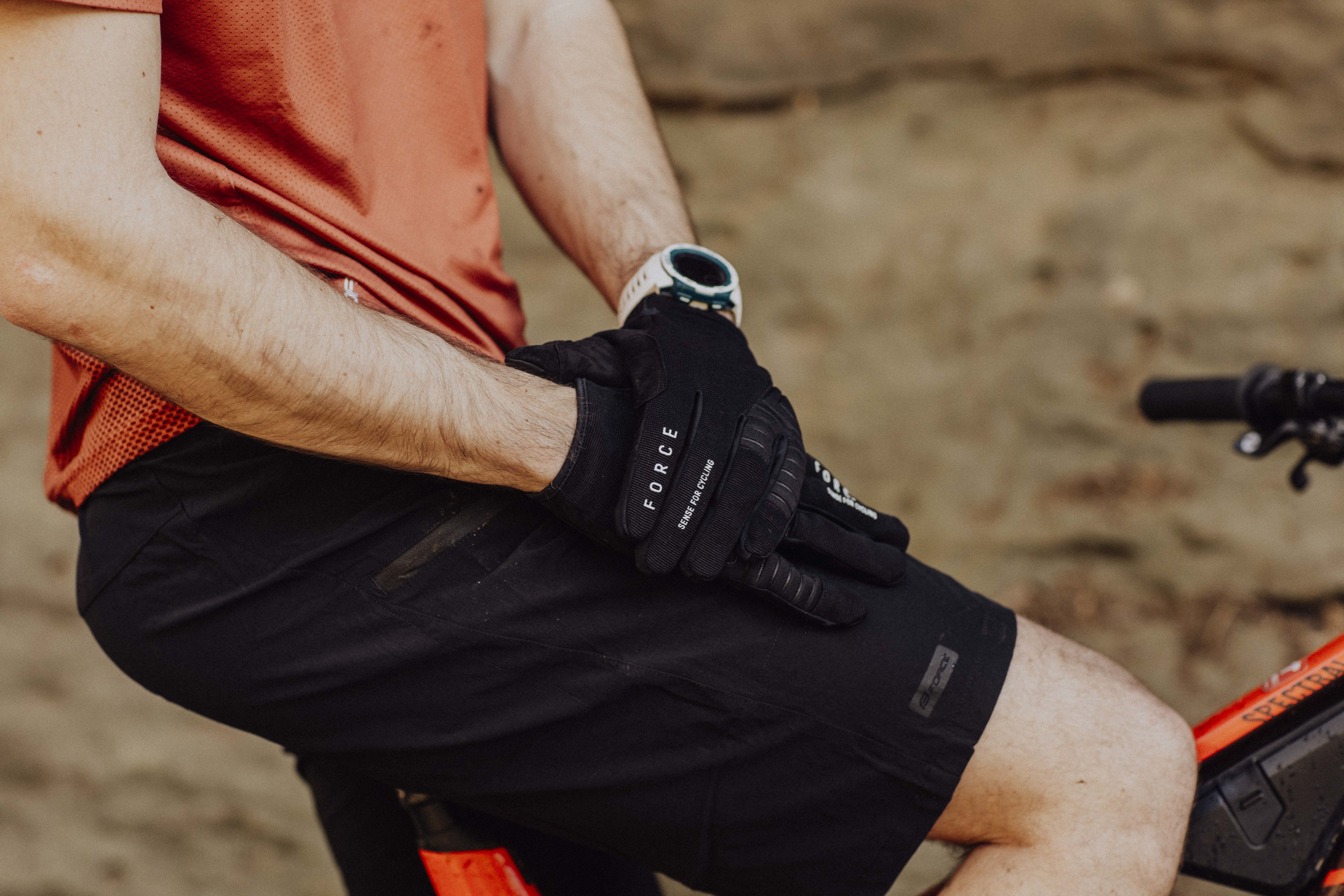 rukavice FORCE MTB CRAG, černé S