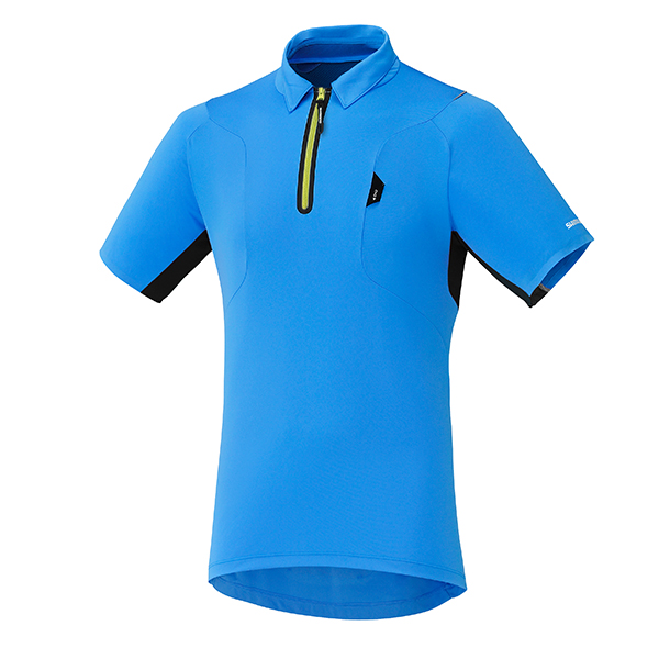 SHIMANO dres polo, lightning modrá, XL