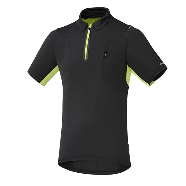 SHIMANO dres polo, černá, L