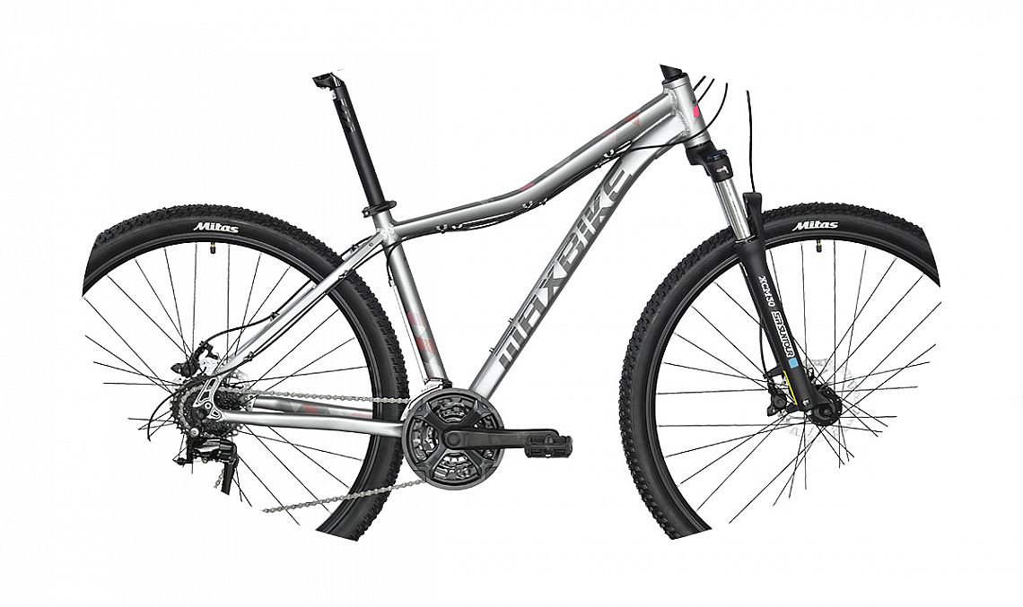 rám Maxbike M509-D 17" šedý matný + červená