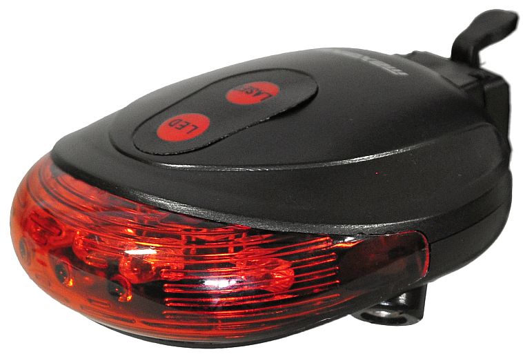 světlo zadní MAXBIKE JY-1L, 5 diod+2 laser diody