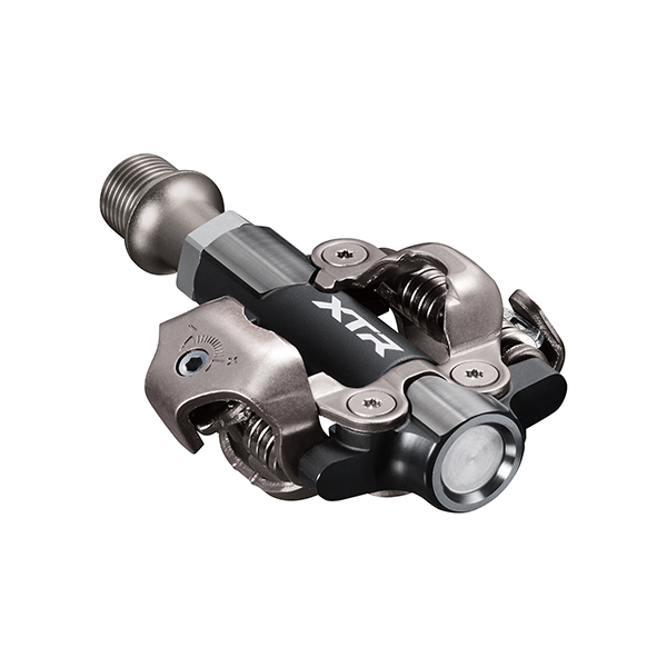 SHIMANO pedály XTR PD-M9200 SPD zarážky SM-SH51 bez odrazek černá osa o 3mm kratší