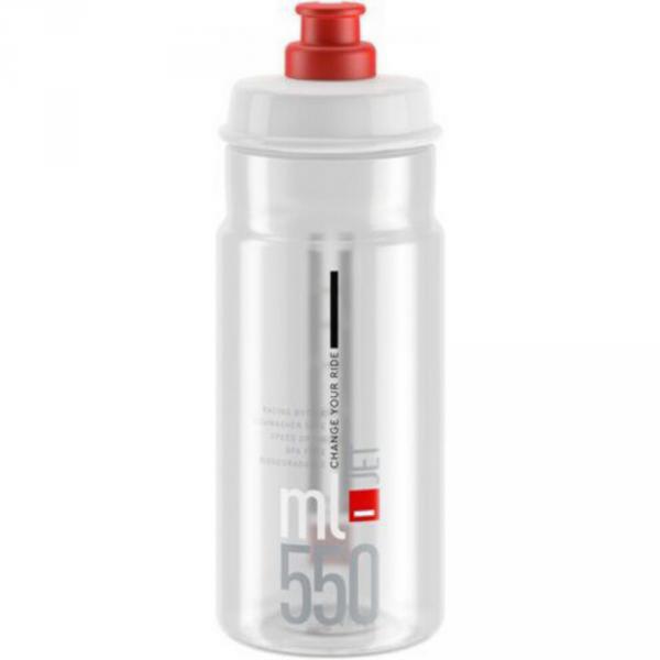 láhev Elite JET 550ml čirá/červené logo