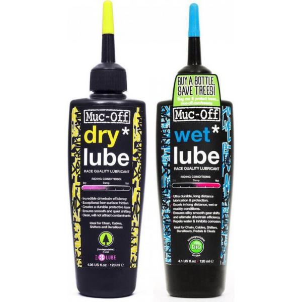 mazivo Muc-Off Wet+Dry Lube Twin Pack 2 x 120 ml