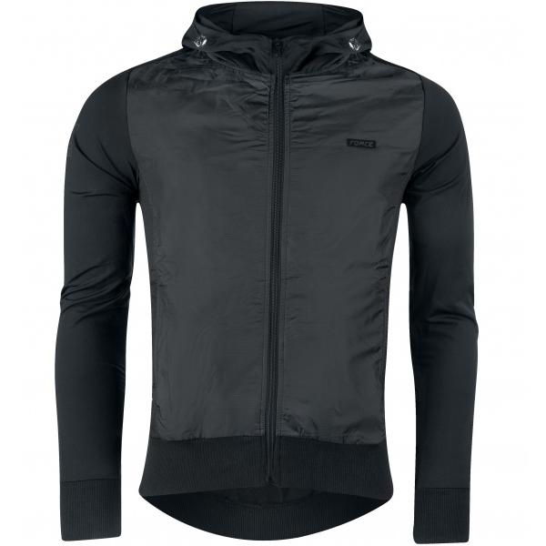 mikina FORCE ELEGANT celopropínací černá XL