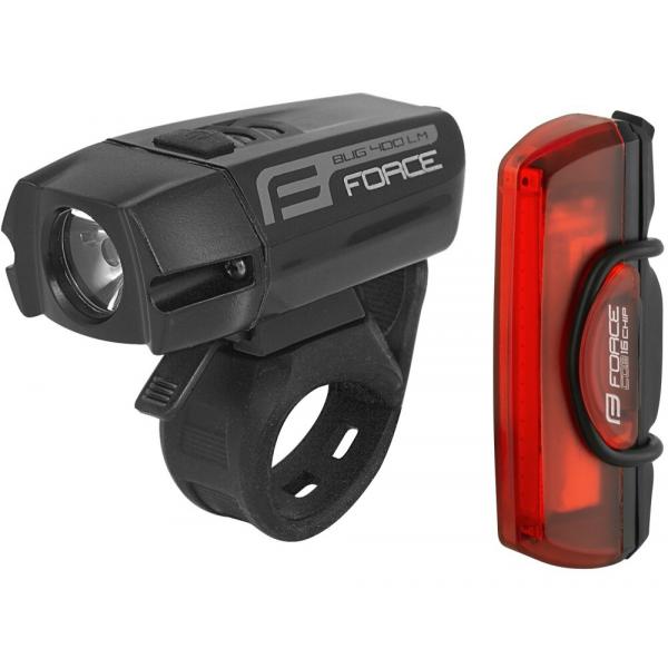 světlo FORCE sada GLARE USB přední+zadní
