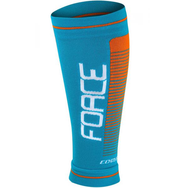 návleky na nohy FORCE COMPRESS modro-oranžové S-M