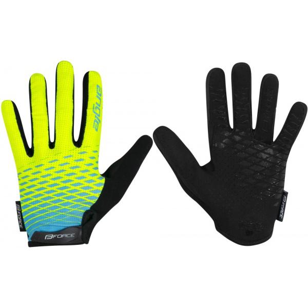 rukavice Force ANGLE letní fluo-modré M