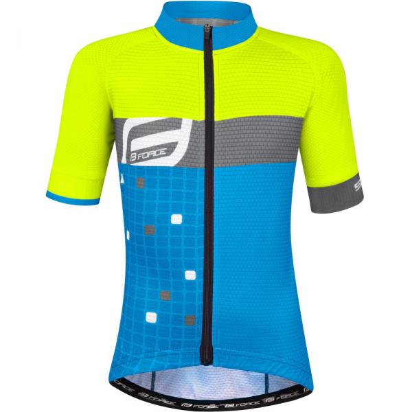 dres Force SQUARE KID fluo-modrý 128-140 cm