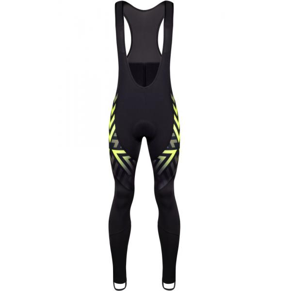 kalhoty FORCE SPIKE se šráky a vložkou, černo-fluo S
