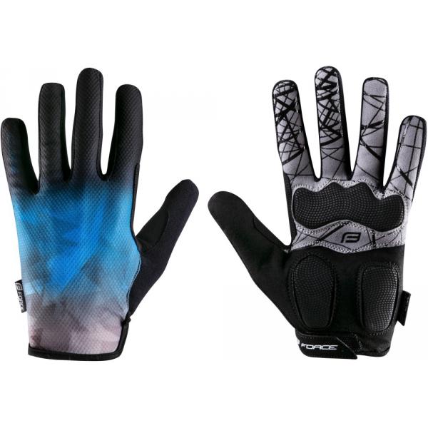 rukavice FORCE MTB CORE modré XXL