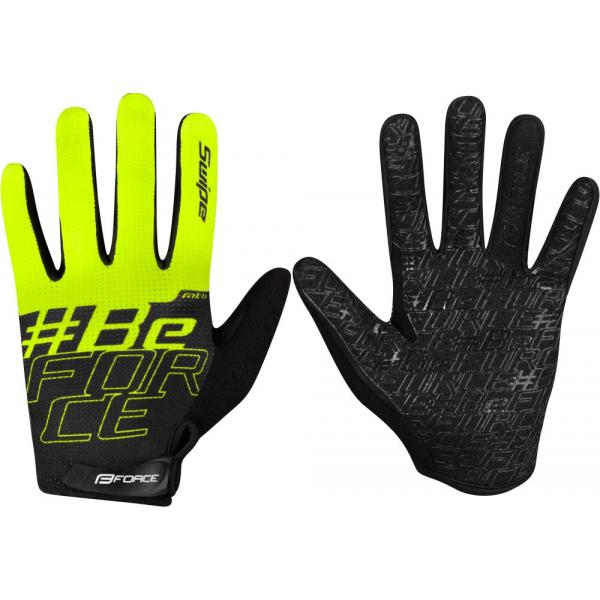 rukavice Force SWIPE letní černo-fluo M