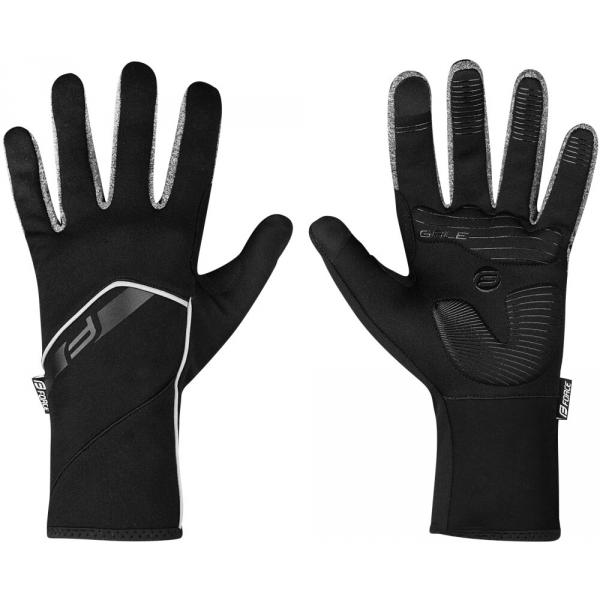 rukavice FORCE GALE softshell, jaro-podzim černé S