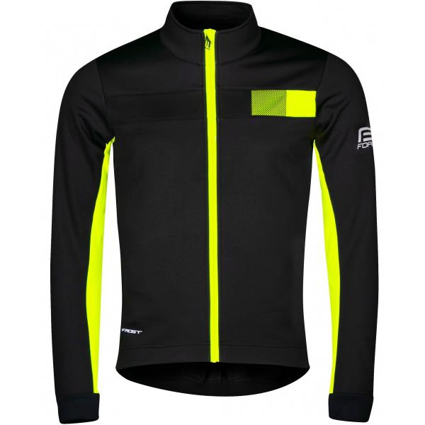 bunda FORCE FROST softshell pánská černo-fluo M