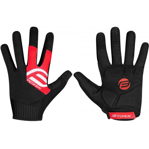 rukavice FORCE MTB POWER černo-červené L